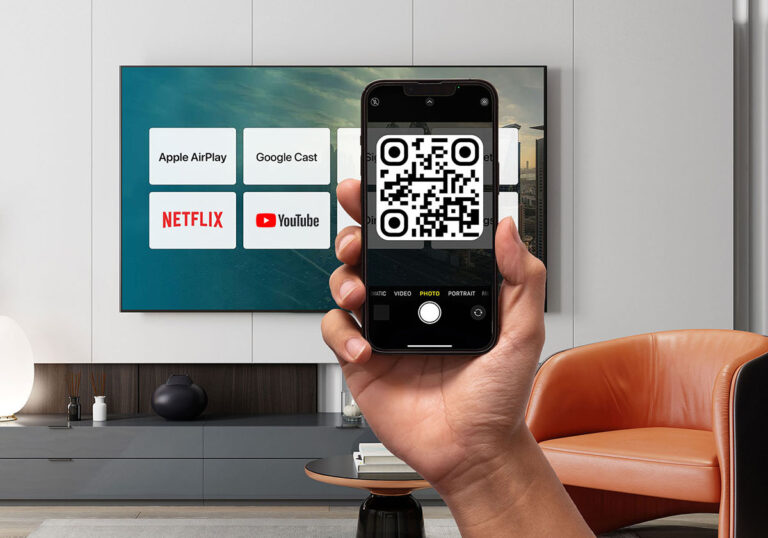 Embedded casting on hospitality TV, use Airplay, Google Cast, Netflix with QR code